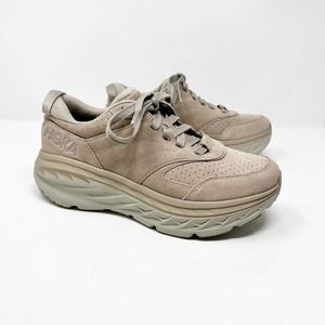 Hoka One One Bondi L Suede Simply Taupe Size Women's 8